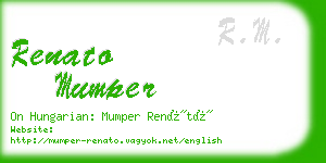 renato mumper business card